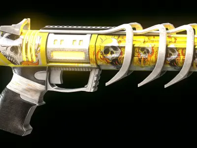 CyberPunk Gun Low-poly 3D model get
