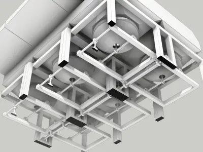 Industrial Jig Concentrator for Gold Ore Washing Low-poly 3D model