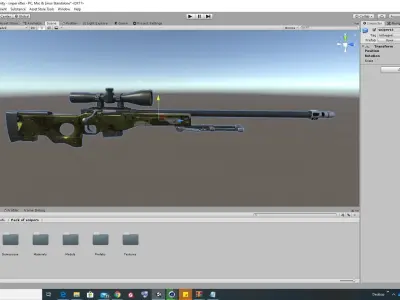 Pack Of 26 low poly PBR realistic Sniper Rifle weapons Low-poly 3D model