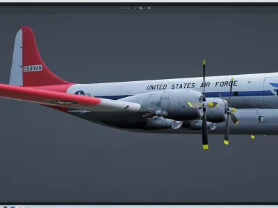C-97 transport plane Free 3D model