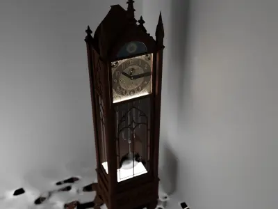 Antique Clocks Retro Clock Tower Clock 3D model
