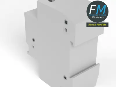 Electrical automatic double switch 3D model