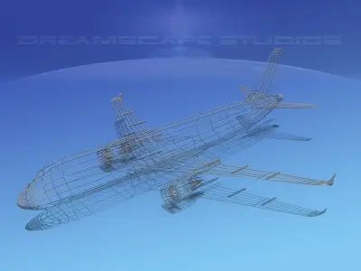Airbus A320 LP British Midland Low-poly 3D model