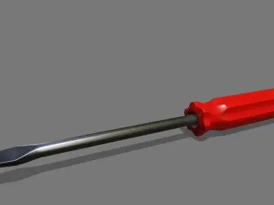 Screwdriver Low-poly 3D model 21