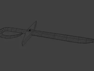Stylized Venom Eye Sword Emissive Weapon Low-poly 3D model