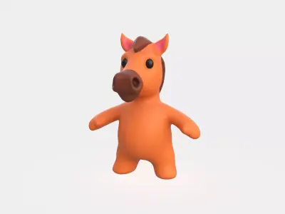 Little animal baby - Horse cute - Character030  Low-poly 3D model