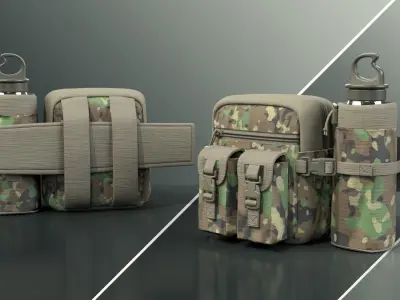 Military-Tactical Multi Pouch Bag 03 Free 3D model