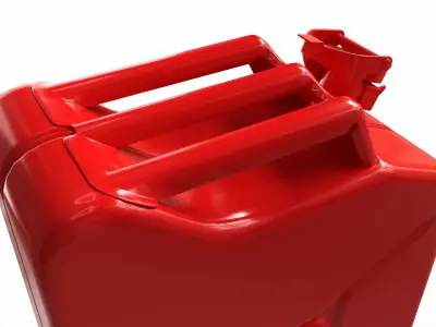 Classic metal jerry can 03 Red 3D model