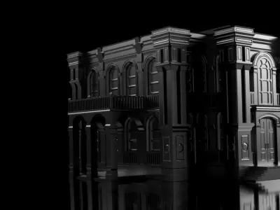 Historical mansion 3D Printable model 3D print model purchase
