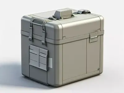 Realistic Military Storage Case Low-poly 3D model