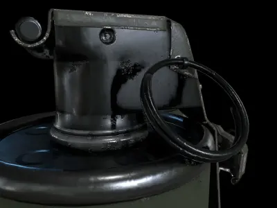 Smoke grenade Low-poly 3D model 2
