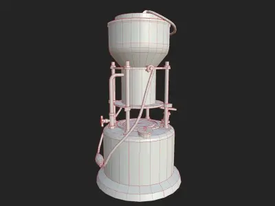 Military stove Low-poly 3D model