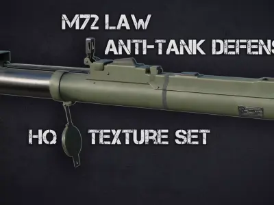 M72 Law Anti-tank Weapon Low-poly 3D model
