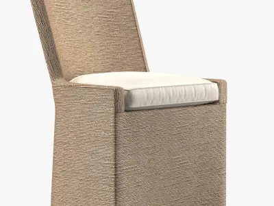 MARISOL SEAGRASS WOVEN BASE TRACK SIDE CHAIR 3D model