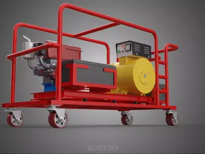 PORTABLE POWER BANK CHARGING STATION DIESEL GENERATOR SET GENSET 3D model