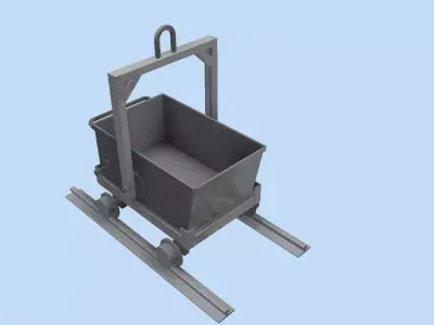 Mine train 3D model