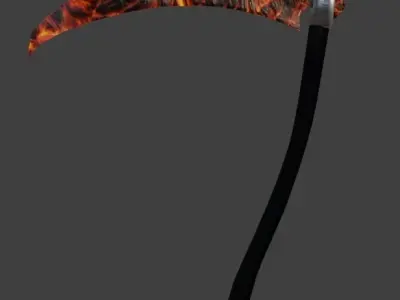 Scythe flaming 3D model
