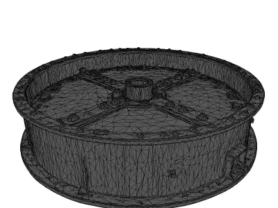 Rusty Heavy Duty Industrial Base 3D model