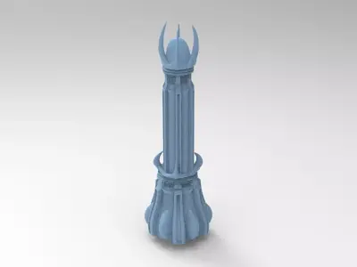Castle bright moon tower 3D model
