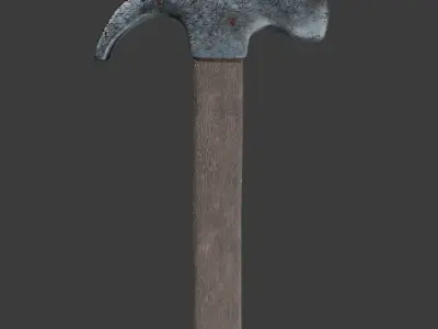 Hammer Low-poly 3D model 2