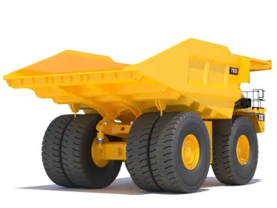 Rigid Dump Truck Cat 793D 3D model