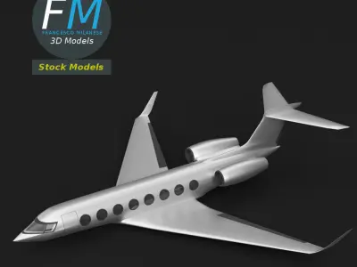 Business Jet 3D model by francescomilanese