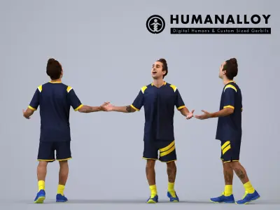 00523Carlos005 - Adult Caucasian man exercising in sports 3D model