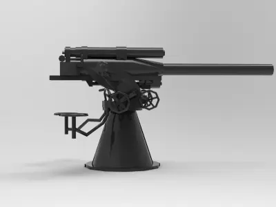 Air Defense Artillery Weapon 3D model