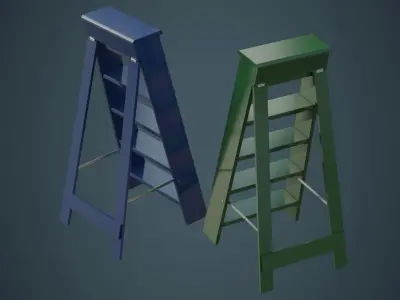 Step Ladder 3A Low-poly 3D model