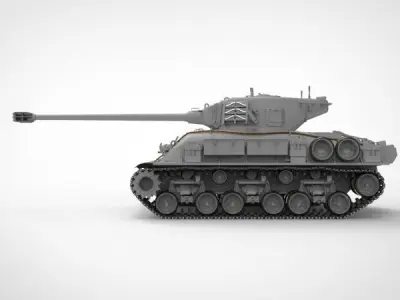 M50 sherman Tank  3D model