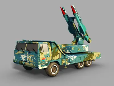 Red flag 12 anti-aircraft missile  red flag missiles 3D model