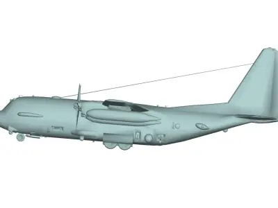 Lockheed AC-130 3D model buy
