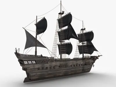 Medieval ship 3D model 3D model