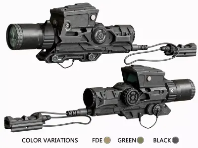 Scope Vortex XM 157 Tactical Low-poly 3D model