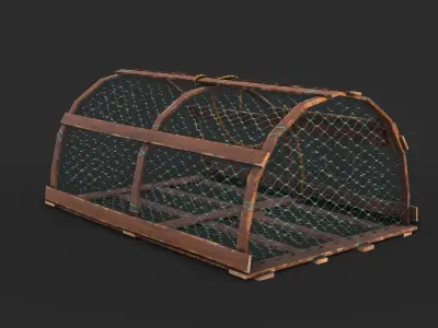 Crab Trap 02 Low-poly 3D model