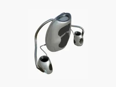 Jetpack I07 Light Steel - SciFi Character Design Low-poly 3D model