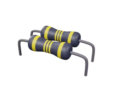 Resistor 3D Models Low-poly 3D model