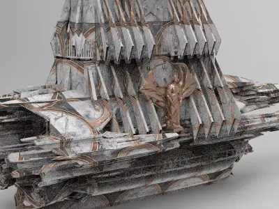 Knight raider Airship 1 3D model