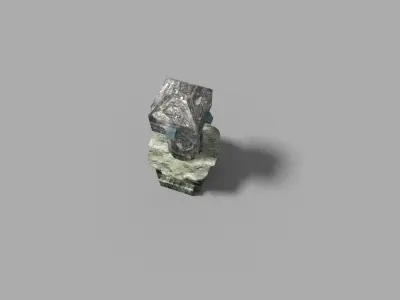 low poly temple pillar 2 Low-poly 3D model