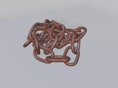Old Rusty Chain on the ground Texture