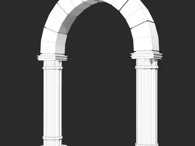Stone Archway Low-poly 3D model