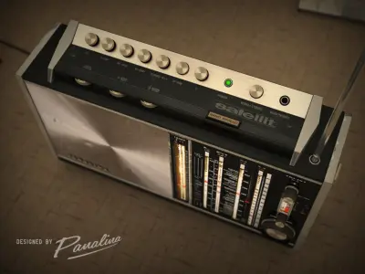 Panalina Vintage Radio Satellit 1968 3D model