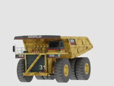 Haul Truck Low-poly 3D model