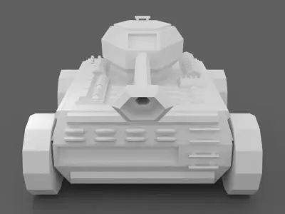 Low poly Tank Low-poly 3D model by tobiashai