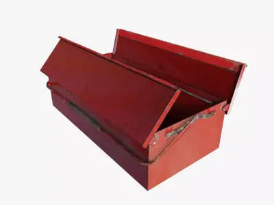RIGGED Toolbox Low-poly 3D model