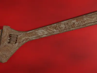 Wrench tool Low-poly 3D model