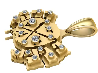  Lucky Cat 3D Pendant 3D print model