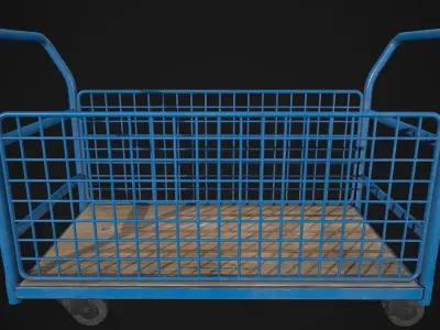 Platform Trolley Low-poly 3D model