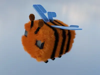 Minecraft Bee Low-poly 3D model purchase