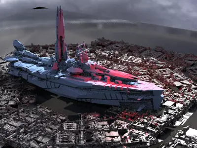 Battle Ship darkwraith 3D model